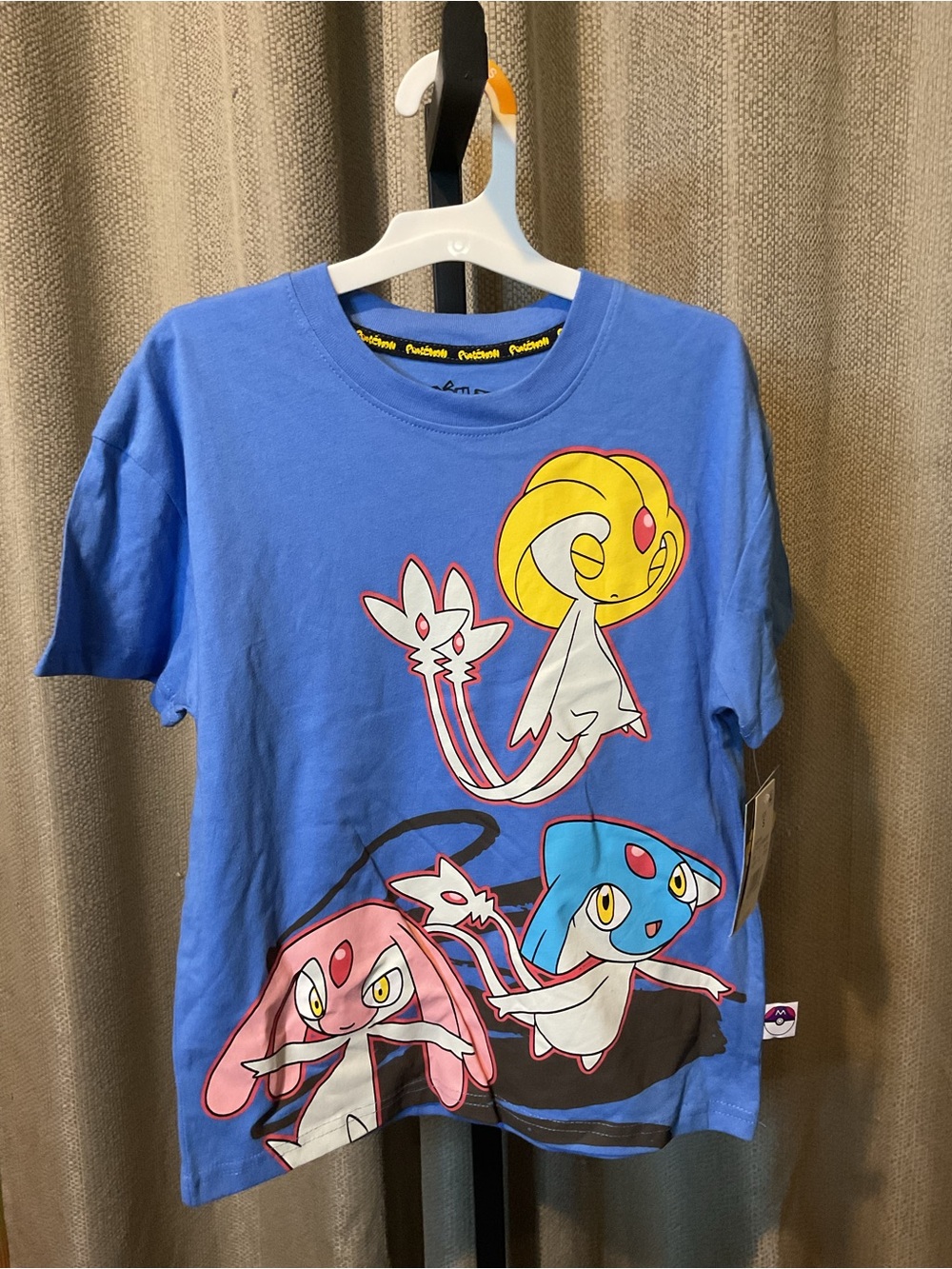 POKEMON Blue Kids Graphic Tee with Yellow, Pink &‎ Light Blue